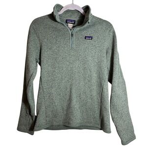 Patagonia Women's Better Sweater 1/4 Zipper Pullover Fleece Verdigris Green Sz M